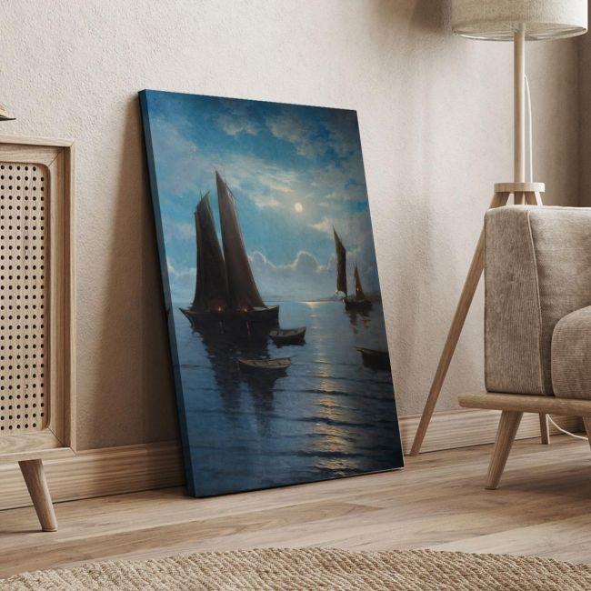Canvas print Sailing in the moonlight, Grivas L