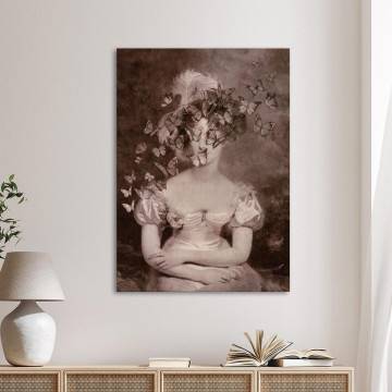 Canvas print Duchess of Berry, reart sepia (original Lawrence T)