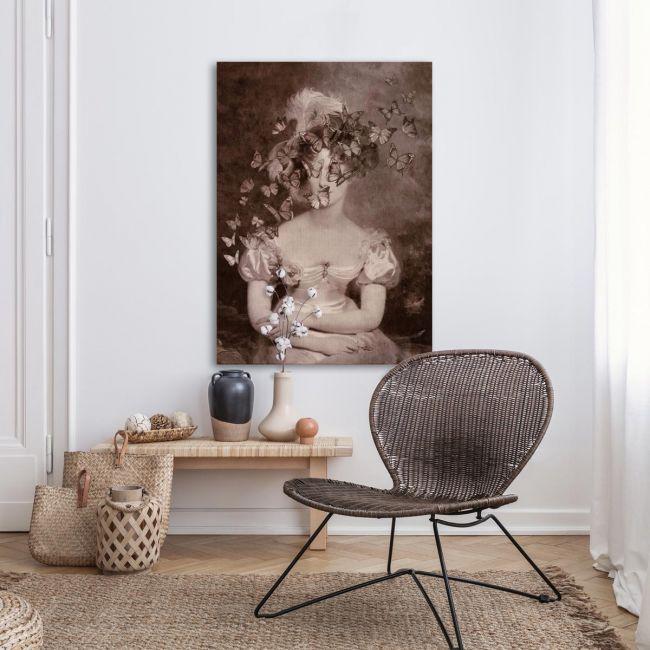 Canvas print Duchess of Berry, reart sepia (original Lawrence T)