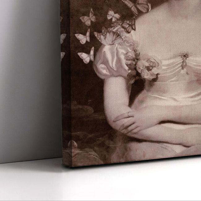 Canvas print Duchess of Berry, reart sepia (original Lawrence T)