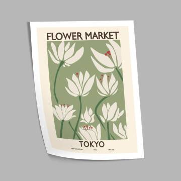 Flower market, κάδρο, μαύρη κορνίζα  2