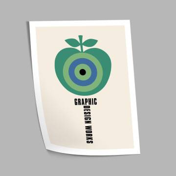 Graphic design works, κάδρο, μαύρη κορνίζα  2