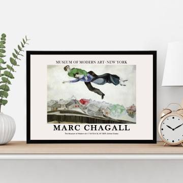 Αφίσα Έκθεσης, Over the town, Marc Chagall, αφίσα, κάδρο