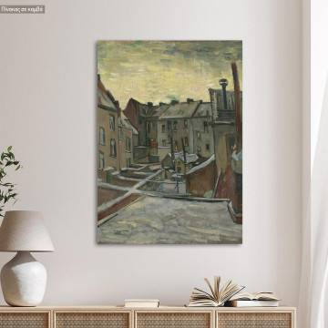 Canvas print Houses seen from the back, Vincent van Gogh