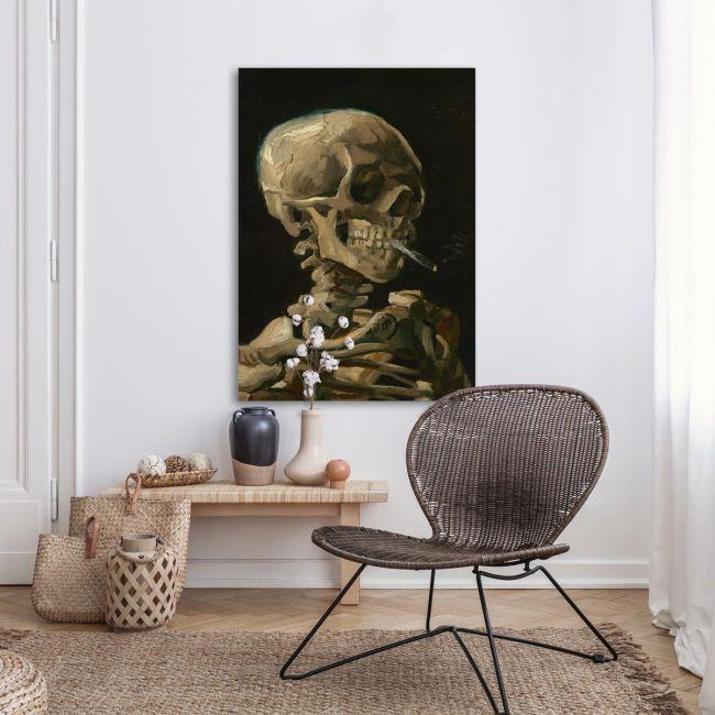 Πίνακας ζωγραφικής Head of a skeleton with a burning cigarette, Vincent van Gogh