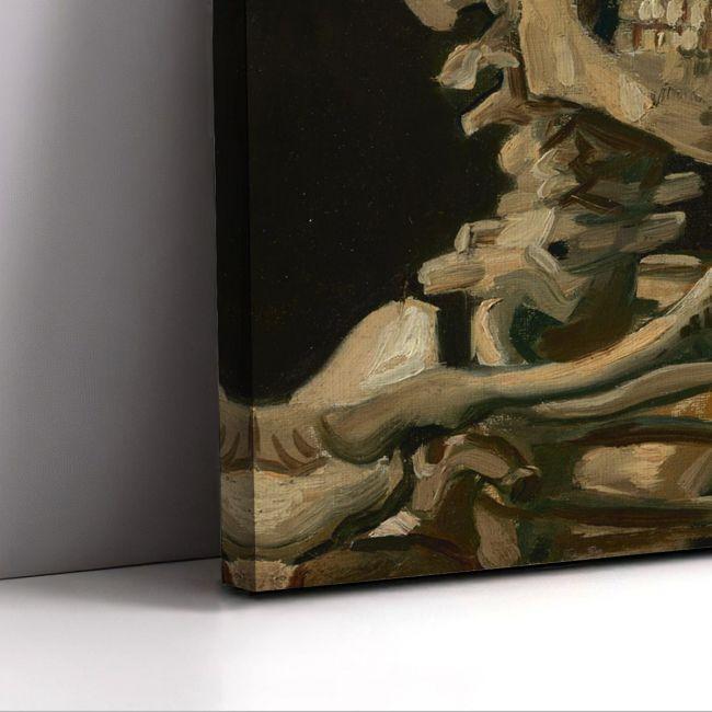 Canvas print Head of a skeleton with a burning cigarette, Vincent van Gogh