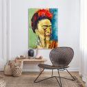 Canvas print Frida butterfly tears reart