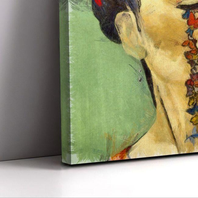 Canvas print Frida butterfly tears reart