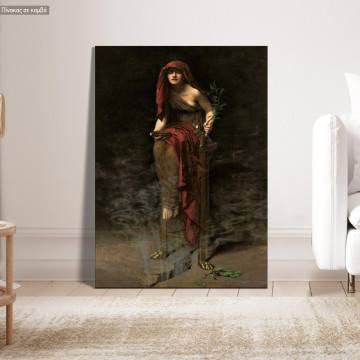 Canvas print Priestess of Delphi, John Collier