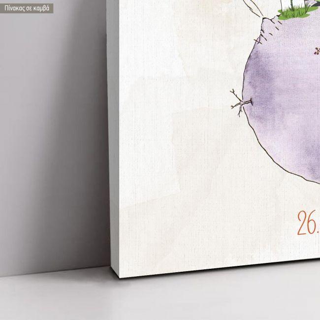 Canvas print welcome to my baptism,little prince and planet