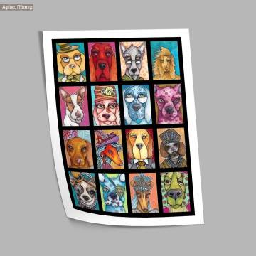 A dog collection,  κάδρο, μαύρη κορνίζα 2