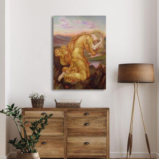 Canvas print Demeter mourning for Persephon, Evelyn De Morgan
