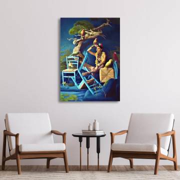 Canvas print Frida style Framed canvas View 1 2