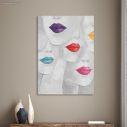 Canvas print, Lips and colors, vertical