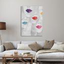 Canvas print, Lips and colors, vertical