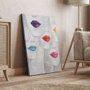 Canvas print, Lips and colors, vertical