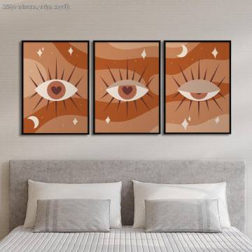 Look Me in the Heart, three panels poster