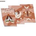 Boho Butterfly and stars, three panels poster