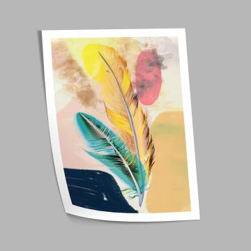 Fluo coloured feathers, poster 2