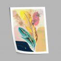 Fluo coloured feathers, poster
