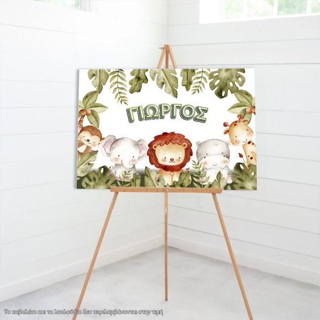 Canvas print Vaptism welcome, Safari animals