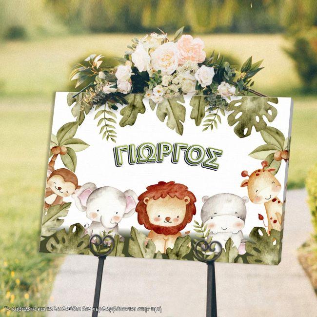 Canvas print Vaptism welcome, Safari animals