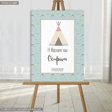 Canvas print baptism , Teepee tent