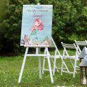 Canvas printwelcome to my baptism , Mermaid watercolor scene