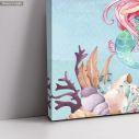 Canvas printwelcome to my baptism , Mermaid watercolor scene
