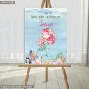 Canvas printwelcome to my baptism , Mermaid watercolor scene