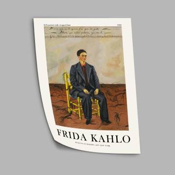 Exhibition Poster Self portrait with cropped hair, Frida Kahlo 2