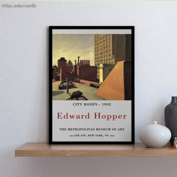 Αφίσα Έκθεσης City roofs, Hopper E, αφίσα, κάδρο