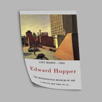 Exhibition Poster City roofs, Hopper E 2
