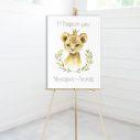 Canvas print baptism, Little lion watercolor II