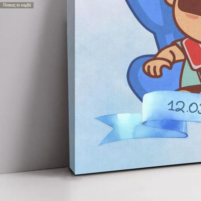 Canvas print welcome to my baptism , Boss