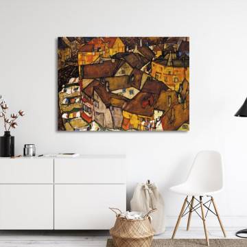 Canvas print Crescent of houses Schiele E. Framed canvas View 1 2