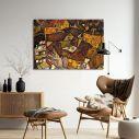 Canvas print Crescent of houses, Schiele E.