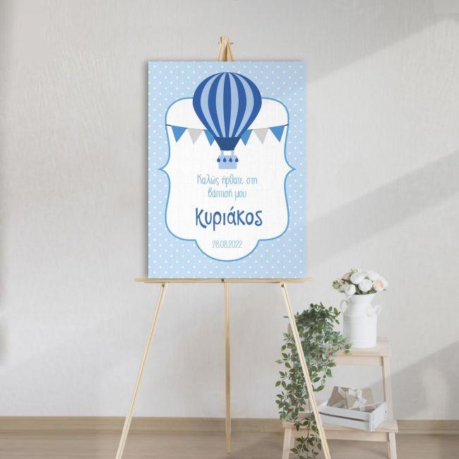 Canvas print Hot air Balloon, polka dots