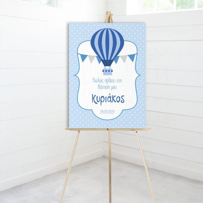 Canvas print Hot air Balloon, polka dots
