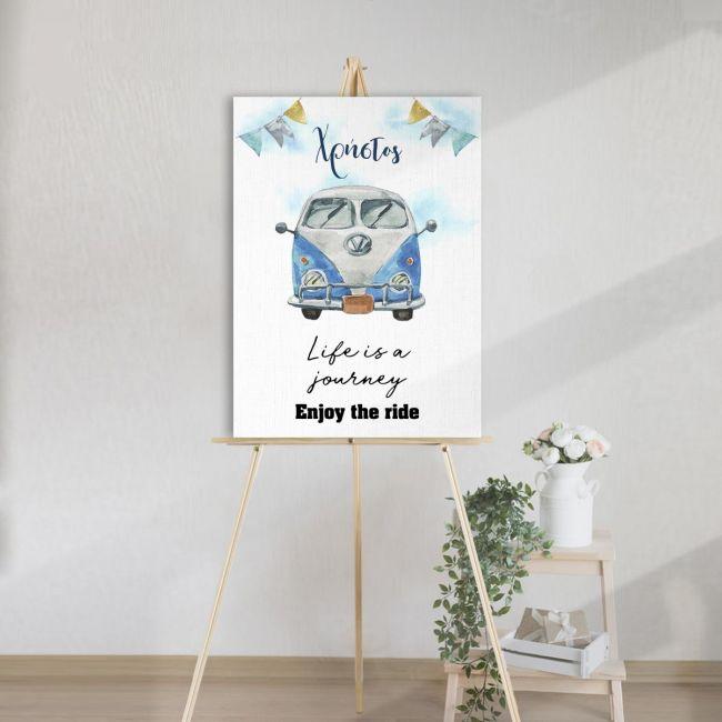 Canvas print vaptism, Life is a journey Enjoy the ride