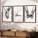Love hands, αφίσα, κάδρο, τρίπτυχο