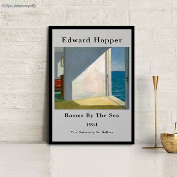 Αφίσα Έκθεσης Rooms by the sea, Hopper E, αφίσα, κάδρο