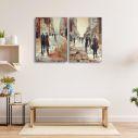 Canvas print City streets, two panels