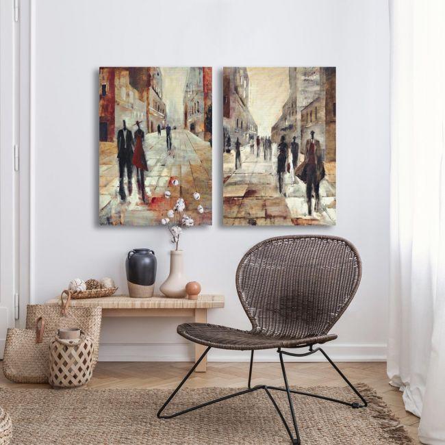 Canvas print City streets, two panels