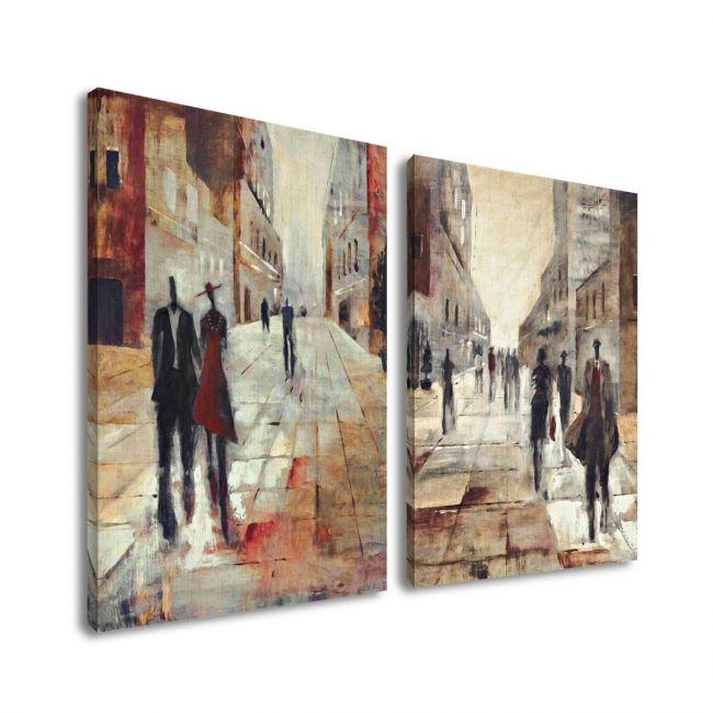 Canvas print City streets, two panels