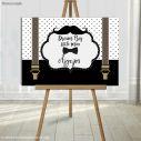 Canvas print Dream big little man , Moustache Papillon suspenders