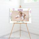 Canvas print Baptism decoration girly, personalized with photo