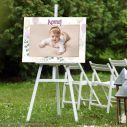 Canvas print Baptism decoration girly, personalized with photo
