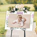 Canvas print Baptism decoration girly, personalized with photo