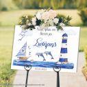 Canvas print Baptism decoration,Nautical theme watercolor